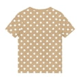 thumbnail image 4 of Zpanxa T Shirts for Girls Solid Color Round Neck Loose Fit Print Pattern Top Polyester Spandex 7 Years, 4 of 5
