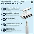 thumbnail image 2 of Rockwell Razors 6C Safety Razor with 6 Adjustable Settings and 5 Razor Blades, White Chrome, 2 of 7