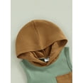 thumbnail image 6 of nvzhuang Infant Boys Summer Clothes Outfits Hooded Sleeveless Pocket Tank Tops and Shorts 2Pcs Suit, 6 of 9