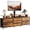 Rustic Brown, variant on GUNAITO TV Stand with Adjustable Mount for TV up to 75", Big TV Stand for Living Room with 7 Fabric Drawers , Rustic Brown