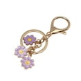 thumbnail image 5 of Unique Bargains Christmas Christmas 1 Pc Fashionable Flower Handbag Charm Decorative Keychain Purple Gold Tone, 5 of 5