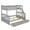 Gray, variant on imerelez Twin-Over-Full Bunk Bed with Ladders and Two Storage Drawers (Walnut)