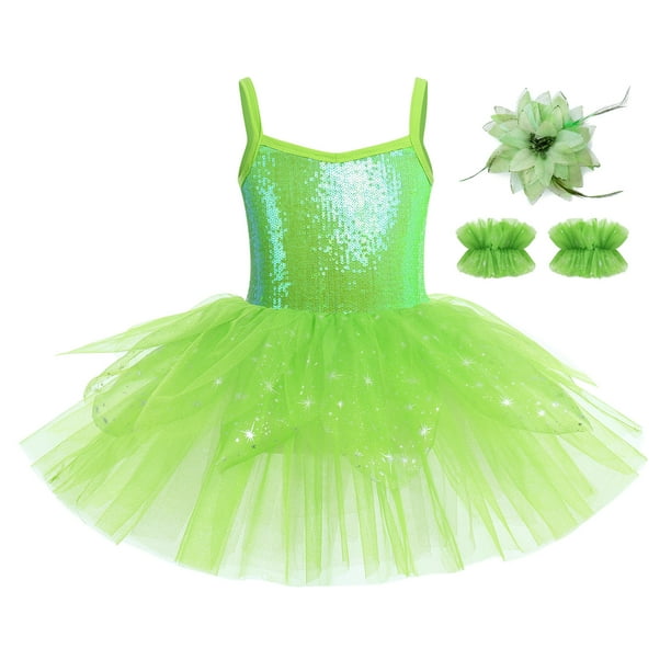IBTOM CASTLE Girls Sequin Ballet Dance Dress Tutu Skirt Leotard