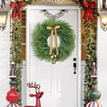thumbnail image 2 of Guvpev 2Pcs Artificial Norfolk Pine Christmas Wreath for Front Door, 24" Real Touch Christmas Wreaths with Bow & Bell, Reusable Large Greenery Wreath for Wall Window Mantel Indoor Outdoor Xmas Decor, 2 of 7