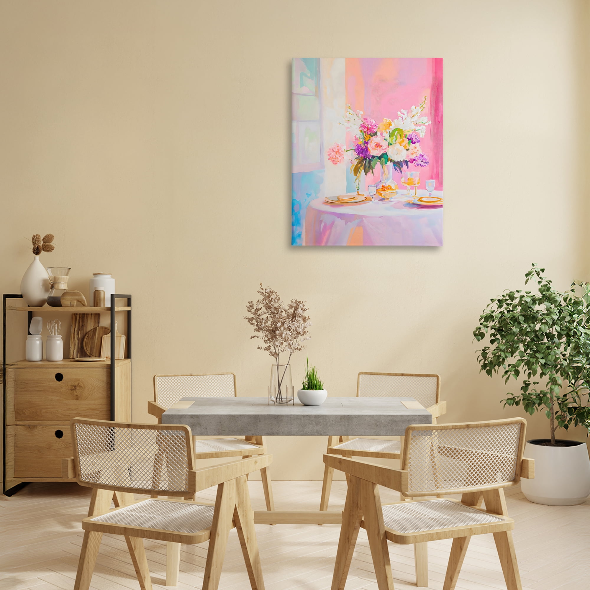 Stupell Industries Pink Brunch with Romantic Bouquet Canvas Wall Art, design by The Prints Vibe
