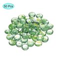 thumbnail image 3 of Uxcell Decorative Flat Glass Marbles 17-19mm Rock Vase Filler Petal Green for Fish Tank Table Scatter Decor, 50 Pcs, 3 of 5