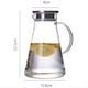 thumbnail image 4 of Jarra de Vidrio de 1.8 Litros con Tapa, Fácil de Limpiar, para Bebidas Frías y Calientes, Té y Zumo., 4 of 5