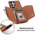 thumbnail image 2 of REQO for Samsung Galaxy S23 Ultra Luxury Zipper Wallet Case with Ring, Multi Card Holder Adjustable Crossbody Strap, Fashion Wallet Bag, 2 of 9