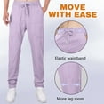 thumbnail image 5 of Resicozy Mencomfy Cargo Pants, Men Comfy Multipants - High Stretch Multi-Pocket Durable Drawstring Cargo Pants Relaxed Fit Light Purple S, 5 of 6