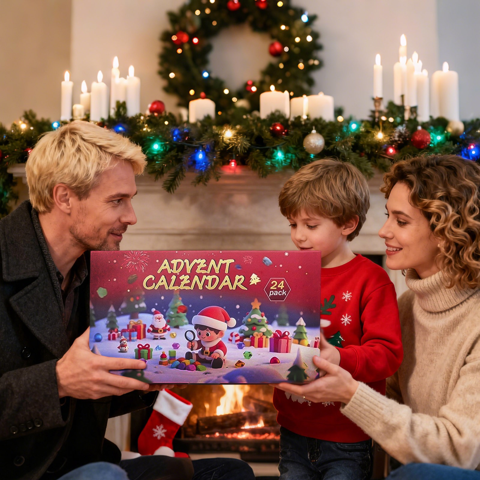 Advent Calendar 2025 Rock Gemstone Collection with 24 Natural and Healing Stones Advent Calendar for Adults Kids Boys Girls Girls Women Men
