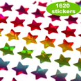 thumbnail image 2 of Pegatinas Progoe 1620 con forma de estrella arcoíris holográfica, 1,5 cm, para niños, 2 of 7