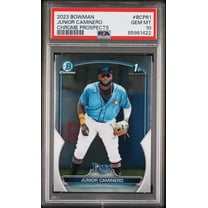 Graded 2023 Topps Bowman Junior Caminero #BCP61 Chrome Prospects Rookie RC Baseball Card PSA 10 Gem Mint