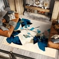thumbnail image 5 of Blue Dry Flowers I Washable Art Area Rug size 8'x10', Power-loomed, Heavenly Softness with Non-Slipping Backing, 5 of 7