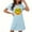 QR1-Blue##Halloween Costumes, variant on Meichang Short Sleeve Nightgown for Women Women's Halloween Nightgown Sleepwear Tshirt Dress Halloween Print Sleepshirt Summer Fall Crew Neck Loose Nightshirts