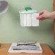 thumbnail image 3 of Yuarrent Portarrollos de papel montado en la pared del baño cesta de almacenamiento de drenaje colgante sin perforaciones taza de cepillo de Juegos de accesorios de baño Blanco Gris Yuarrent HA065169-03, 3 of 6