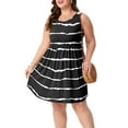 thumbnail image 4 of Cueply Plus Size Summer Dresses for Curvy Women Casual Sleeveless Crew Neck Loose Womens Midi Dresses, 4 of 9