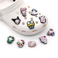 thumbnail image 4 of 2023 amuletos de zapatos de dibujos animados de gatito rosa, amuletos de cocodrilo de diseñador personalizados de personaje amarillo de hello kitt para chicas lindas, 4 of 4