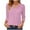 Pink, variant on TKLPEHG 3/4 Length Sleeve Tops for Women Fashion Polka Dots Print V Neck Tunic Tops Loose Fit Three-quarter Sleeve Shirts Solid Color Work Blouses (Army Green,M)