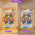 thumbnail image 2 of Hippie Cocker Spaniel Portrait Watercolor Tie-Dye Vintage Styles Acrylic Plaque with Wood Photo Frame Box Cockers Dog Lover Gifts Light Box - 00014, 2 of 5