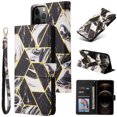 thumbnail image 1 of Compatible with iPhone 11 Pro Max Premium Vintage PU Leather Magnetic Closure Case with Strap Flip Cover, 1 of 5