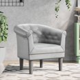 thumbnail image 1 of vidaXL Tub Chair Silver Faux Leather, 1 of 5