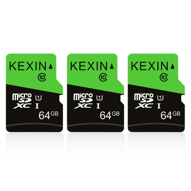 Tarjeta micro SD KEXIN de 64 GB, paquete de 3 con adaptador SD UHS-I C10 U1