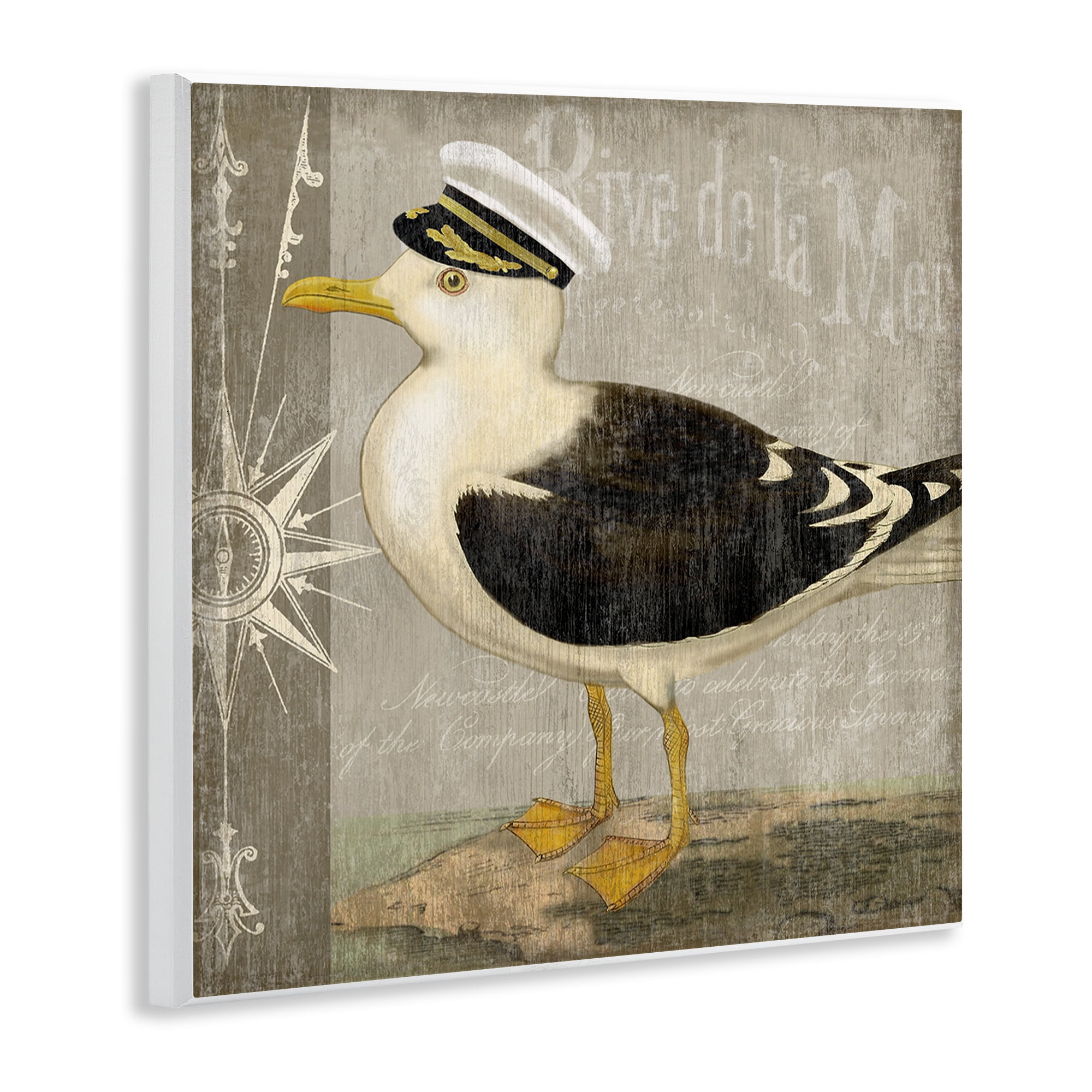 Stupell Industries Little Maritime Seagull Wall Plaque Art, design by Suzanne Nicoll