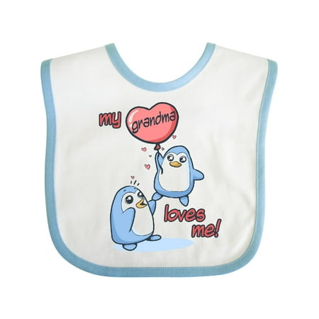 

Inktastic My Grandma Loves Me Gift Baby Boy or Baby Girl Bib