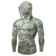 thumbnail image 4 of Face Mask for Sun Protection, Unisex Camouflage Ice Silk Sunscreen Hooded Top with Built-in Face Mask, 4 of 9