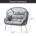 thumbnail image 6 of POCASSY Double Wicker Egg Chair with Cushion, 6 of 6