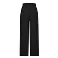thumbnail image 5 of Wenyuyu High Waisted Pants for Women Business Office Lounge Loose Wide Leg Trousers Trendy Solid Palazzo Trousers with Pockets Black XL, 5 of 6