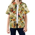 thumbnail image 7 of SGMVNU Boys Button T Shirts Casual Boys Tops Size 5 Loose Fit Short Sleeve Blouse Lapel Collar Printed Beach Blouse Kids Summer Outfit(Size 14-15 Years,Multicolor), 7 of 7
