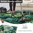 thumbnail image 5 of Palm Leaf Outdoor Rug 4x6 Ft - Reversible Patio Rug Outdoor Camping Rugs, Green Tropical Plant Summer Nature Scenery Washable Indoor Outdoor Area Rugs, Non-Slip Outdoor Carpet Runner for Deck/Porch, 5 of 8