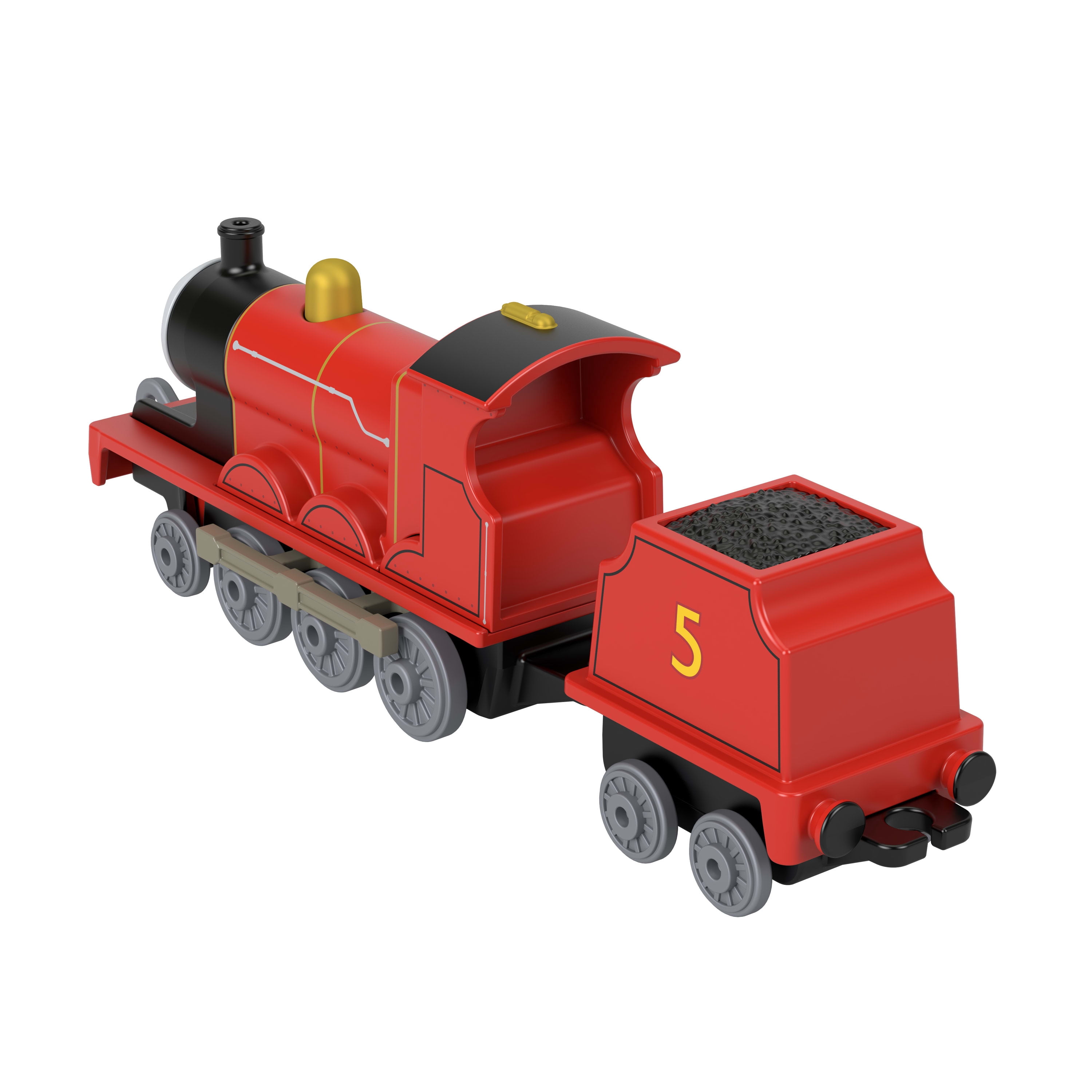 Thomas & Friends by Fisher-Price Large Die-Cast James Engine, Push-Along Toy Train & Cargo Car
