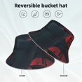 Honeii Red Moon Shark Sailboat for Unisex Bucket Hat Waterproof Rain