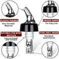 thumbnail image 4 of Automatic Measured Bottle Pourer - Quick Shot Spirit Measure Pourer Drinks Wine Cocktail Dispenser Home Bar Tools - 1oz/30ml (24 pack), 4 of 6