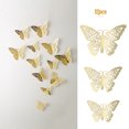 thumbnail image 1 of leyfeng 12 unids/set Vivid 3D mariposa pegatinas de pared extraíble Mural pegatinas DIY arte pared calcomanías decoración con, 1 of 8
