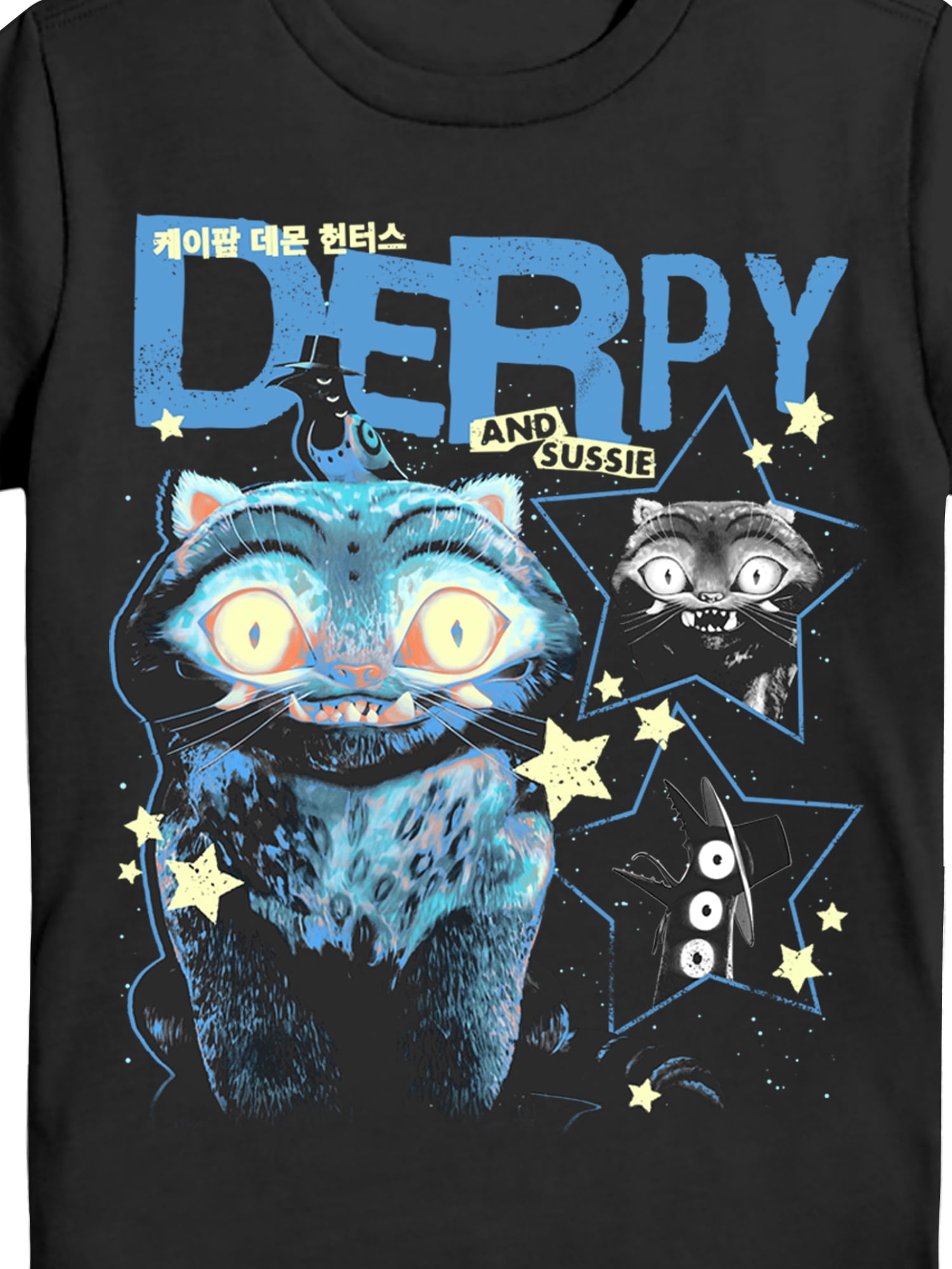 K-Pop Demon Hunters Boys' Graphic 2-Piece Set T-Shirts, Platinum Silver and Charcoal Dust, Sizes 4-18