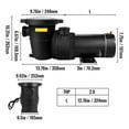thumbnail image 2 of Swimming Pool Pump , 1.5/2 88-92GPM In/Above Ground Pool Pump w/ Strainer Single/Double Speed High-efficient Circulation ,Amazing Filtration Performance, 2 of 7