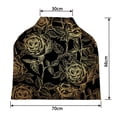 thumbnail image 2 of PKQWTM Gold Elegant Roses Petals Old Engraving Gold Rose Black Nursing Cover Baby Breastfeeding Infant Feeding Cover Baby Car Seat Cover, 2 of 2