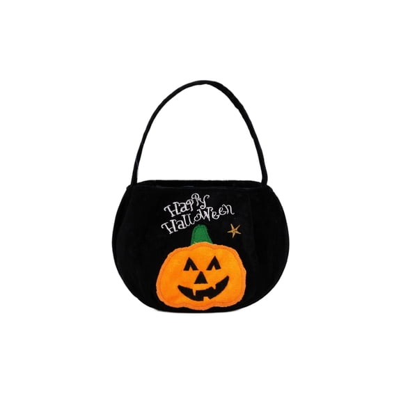 Halloween Candy Bags, Trick Or Treat Basket, Plastic Basket with Handle, Orange Jack O Lantern, Halloween Witch Decor, Halloween Goodies for Student, Treat Holding, Holiday Party