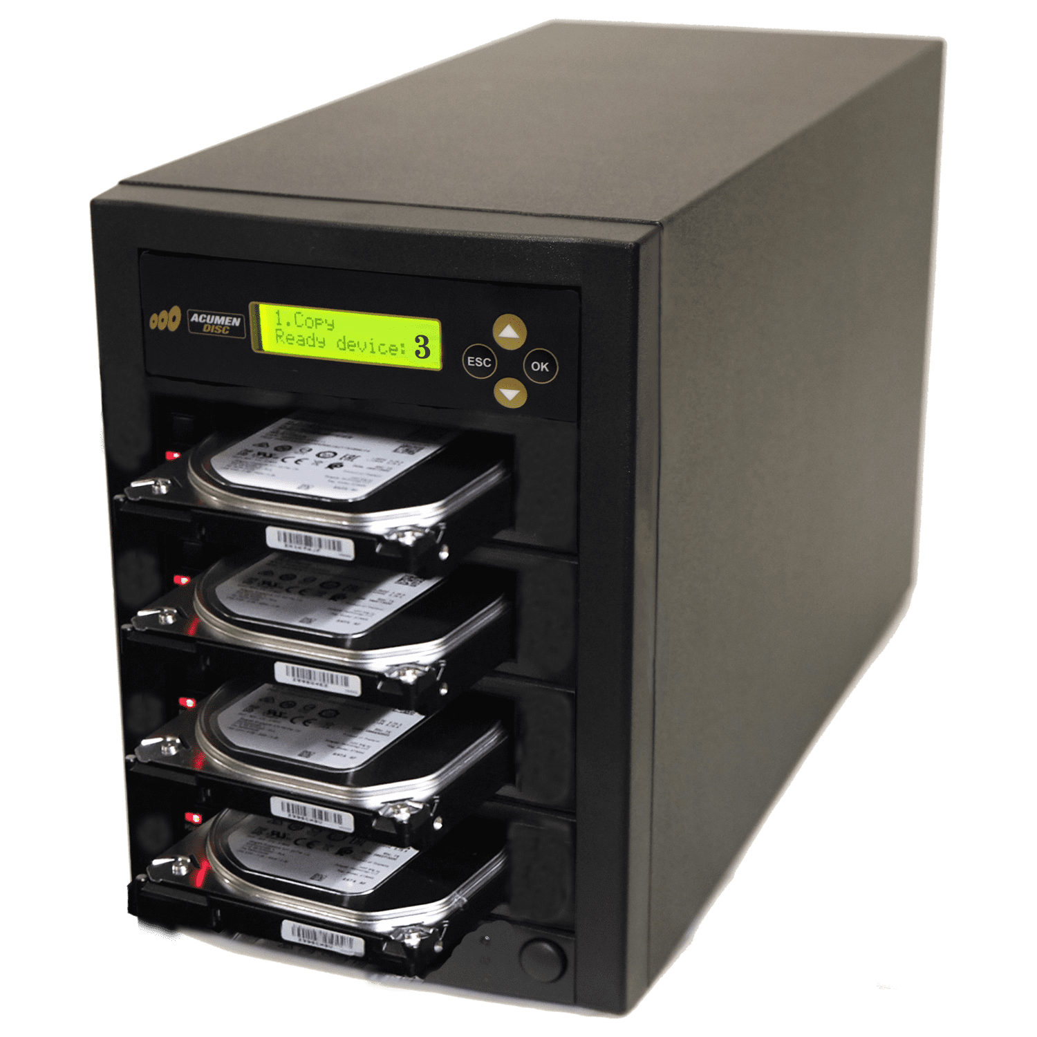 hvor ofte flydende Leopard Acumen Disc 1 to 3 SATA III Hard Drive Duplicator (up to 600MB/s) -  Multiple 3.5" & 2.5" HDD & SSD Memory Card Copier & Sanitizer (DoD  Compliant) - Walmart.com