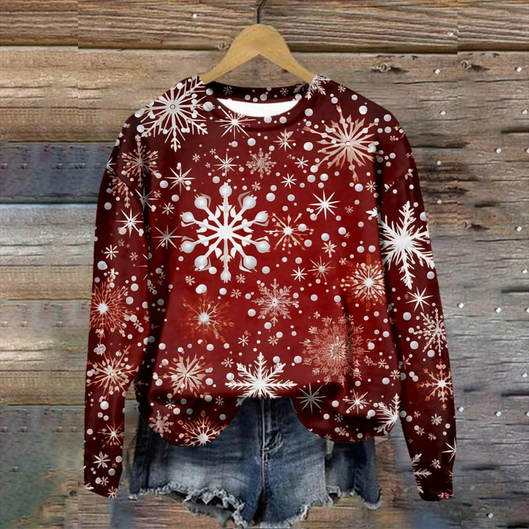 TQWQT 2023 Ugly Christmas Sweatshirt for Women Christmas Tree