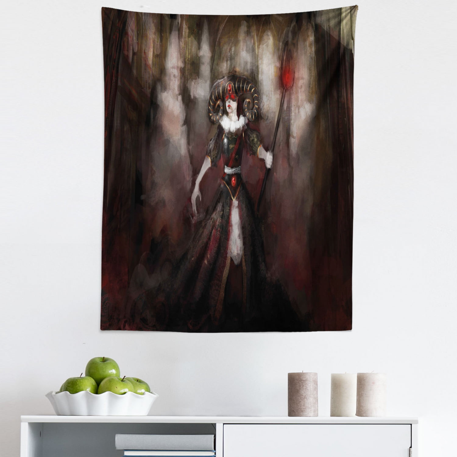 Horror Gothic Red Forest Tapestry Wall Art Hanging Bedroom Living Room Dorm 