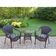 Oakland Living Elite All-Weather Wicker Patio Bistro Set