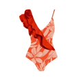 thumbnail image 2 of Gibobby Trajes de Baño Mujer Completos Conjunto de traje de baño Vintage francés para mujer, nuevo estampado, que cubre el vientre y adelgaza, traje de b(Naranja,G), 2 of 3