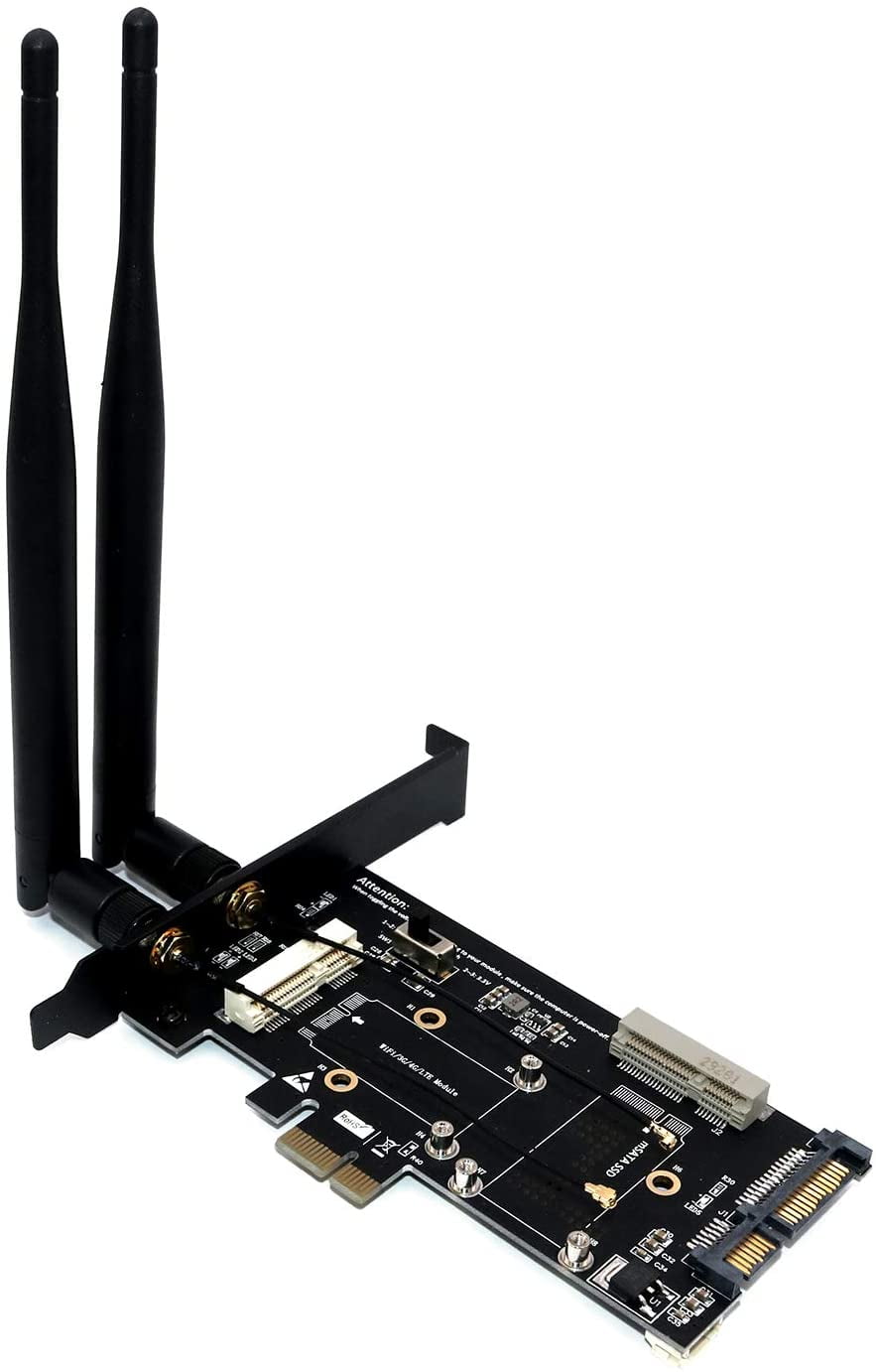 Mini Pci E Msata Ssd To Pci E And Sata 2 5 Adapter With Sim Card Slot For Wifi 3g 4g Lte Msata Ssd Walmart Canada