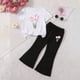 thumbnail image 1 of Conjuntos de blusas y camisas de cuello redondo y manga corta para niños, top con capucha de manga larga de color con cintura elástica, pantalones largos, traje casual y cómodo, conjunto de poliéster, 1 of 6