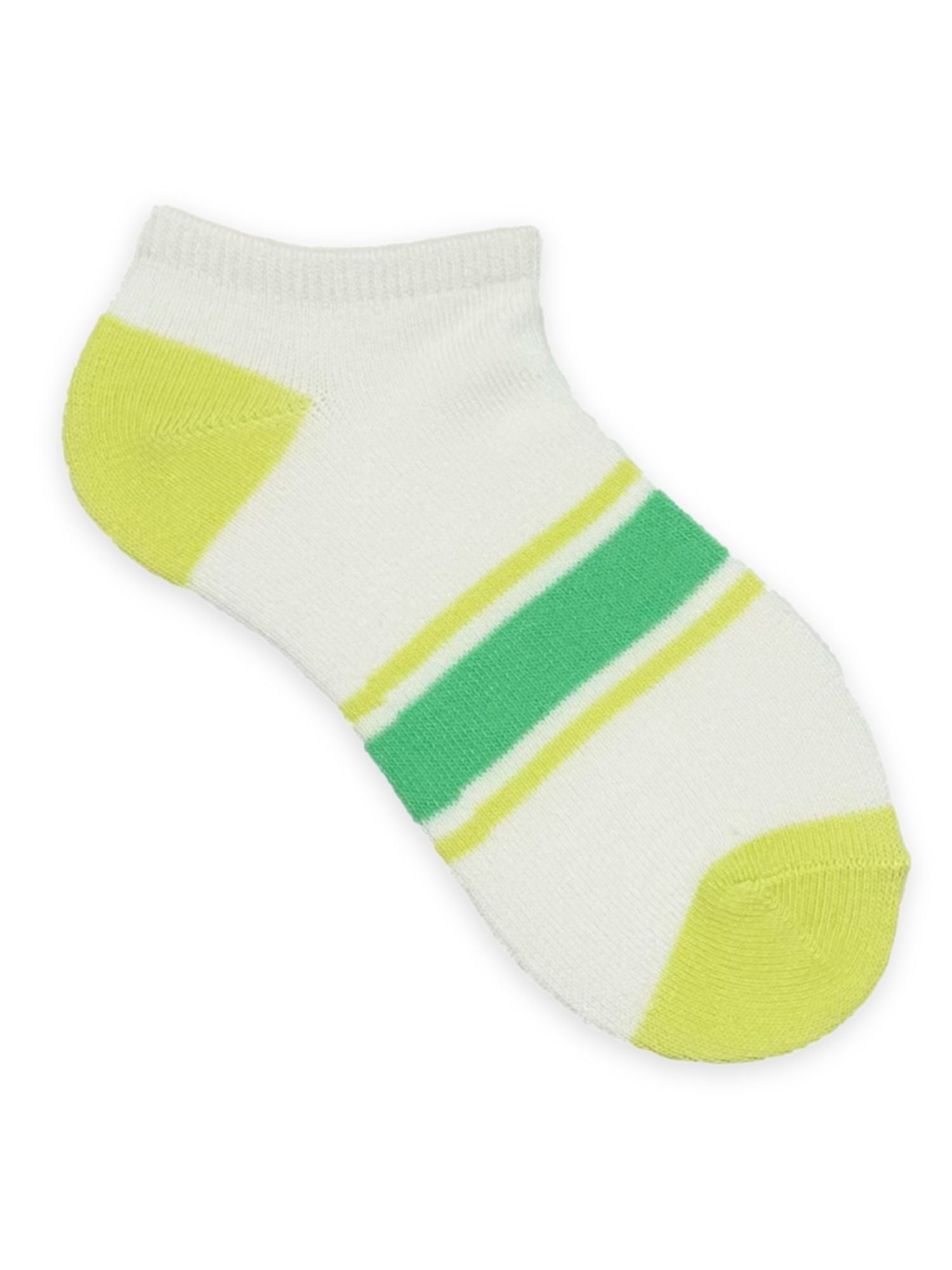 Wonder Nation Girls Striped No-Show Socks, 10-Pack, Sizes S-L