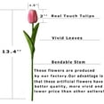 thumbnail image 3 of 10 pcs Artificial Pink Tulip Flowers Faux Tulips with Stems PU Real Touch Tulips for Easter Spring Wreath Floral Arrangement Centerpiece Wedding Bouquets Baby Shower Decoration, 3 of 5